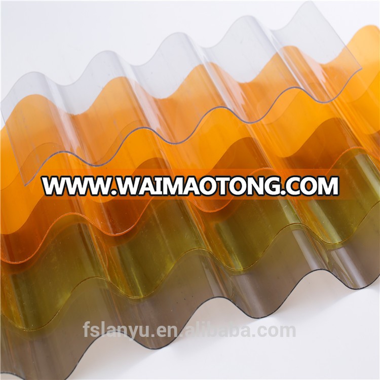 UV protected clear pc hollow polycarbonate wave sheet